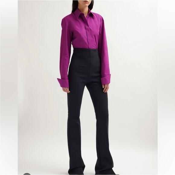 Sportmax | MaxMara Women’s Cotton Taranto Poplin Shirt Button Down Purple Blouse - Picture 1 of 13